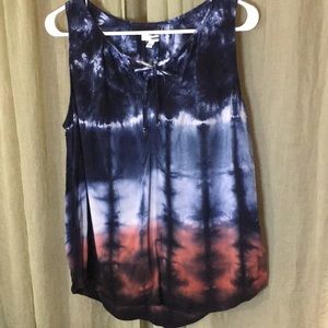 Sonoma Tie Died Tie Front Tank